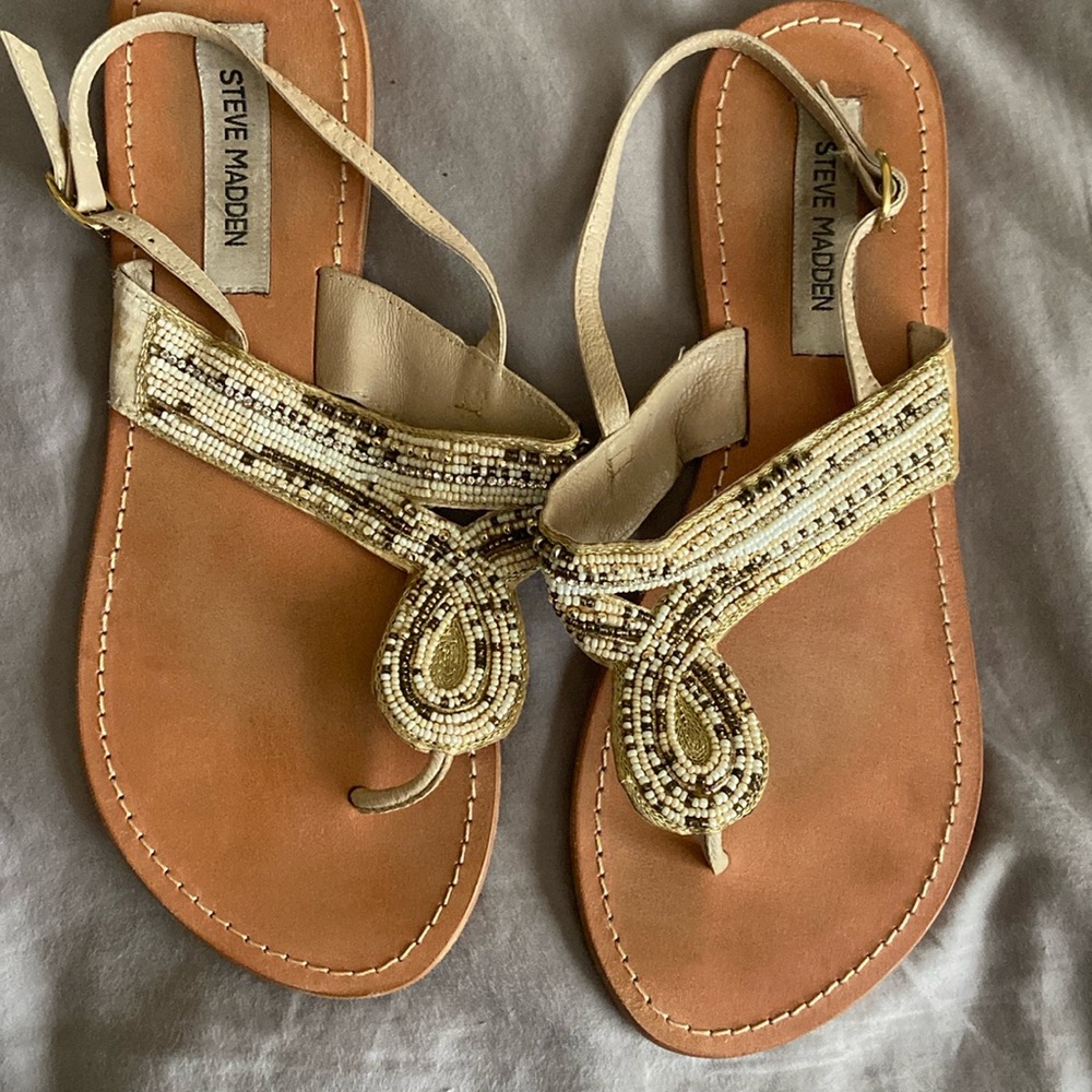 Steve Madden beaded sandals
